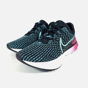 Nike React Infinity 3 Running Shoes Black Teal Pink DD3024-003 Women's 9